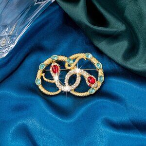 Alexis Bittar Enamel Snake Collection Pav�� Brooch